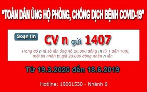 “Chung tay ủng hộ quỹ phòng chống dịch bệnh Covid 19”